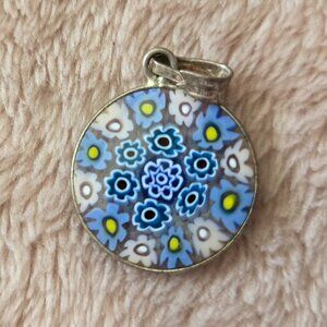 Blue Millefiori Pendant